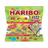 Haribo Worms Fizz Jelly 80gm